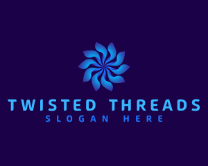 Floral Tech Swirl logo design