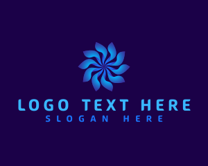 Rotate - Floral Tech Swirl logo design