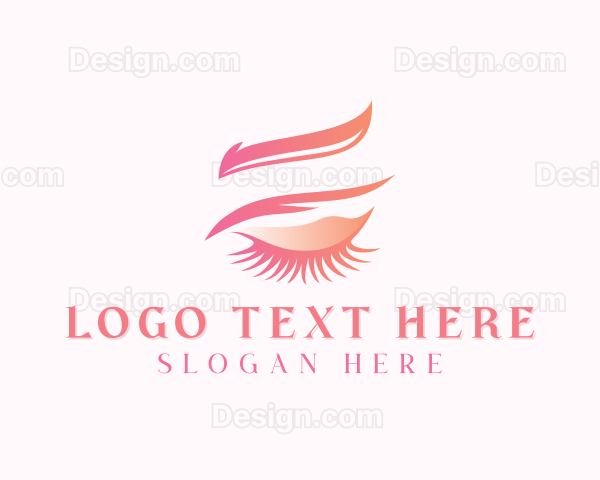 Eyelash Eyebrow Beautician Logo