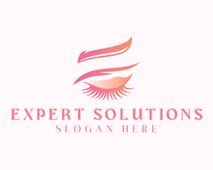 Eyelash Eyebrow Beautician logo design