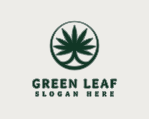 Premium Marijuana Plant logo design