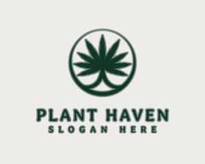 Premium Marijuana Plant logo design