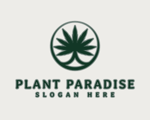 Premium Marijuana Plant logo design