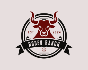 Western Rodeo Bull logo design