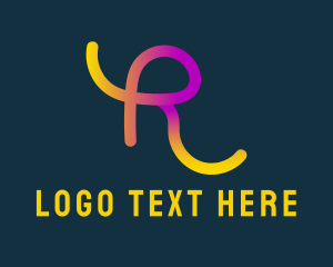 Social Media - Colorful Advertising Letter R logo design
