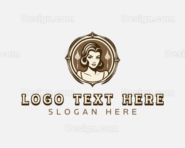 Retro Woman Cosmetics Logo