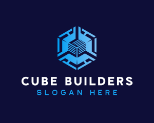 Digital Technology Cube logo design