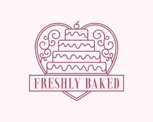 Heart Cake Confectionery logo design