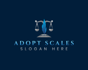 Feather Justice Scale logo design