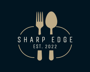 Spoon Fork Utensils logo design