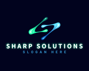 Digital Technology Letter S logo design