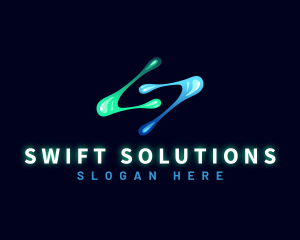 Digital Technology Letter S logo design