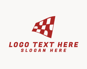 Modern Racing Flag Logo