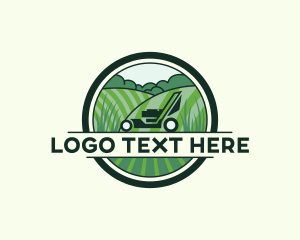 Grass Lawn Mower Landscaping logo