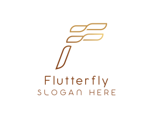 Elegant Wave Letter F logo design