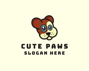 Cute Dog Veterinary logo design