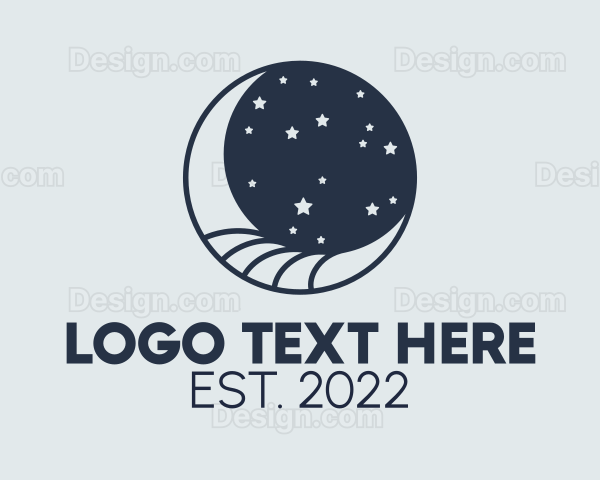 Night Sky Crescent Moon Logo