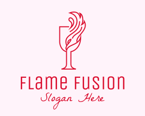 Flaming Wine Glass logo