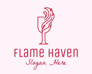 Flaming Wine Glass logo