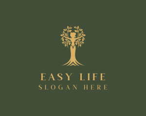 Wellness Woman Tree logo design