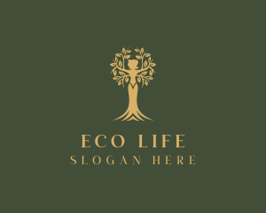 Wellness Woman Tree logo design