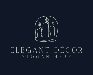 Candle Spa Decoration logo design