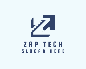 Digital Tech Letter Z logo design