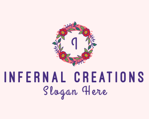 Spring Garden Flower Garland logo design