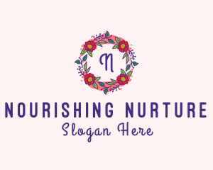 Spring Garden Flower Garland logo design