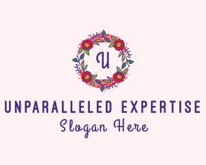 Spring Garden Flower Garland logo design