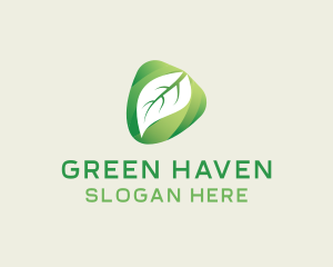 Botanical Leaves Farm logo design