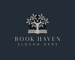 Book Tree Plant logo design