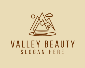 Mountain Lake Valley Minimal logo design