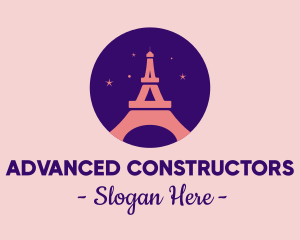 Romantic Paris Night  logo design