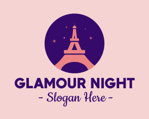 Romantic Paris Night  logo design