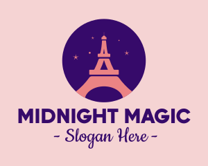 Romantic Paris Night  logo design