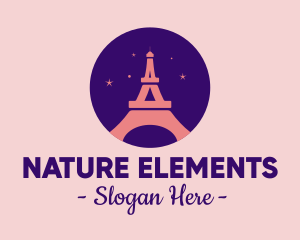 Romantic Paris Night  logo design