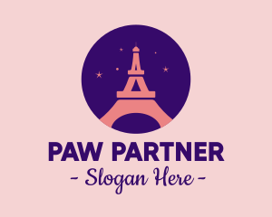 Romantic Paris Night  logo design