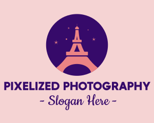 Romantic Paris Night  logo design