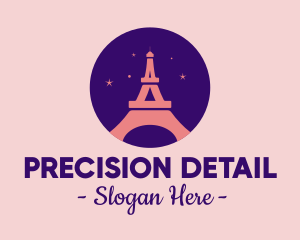 Romantic Paris Night  logo design