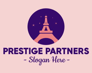 Romantic Paris Night  logo design