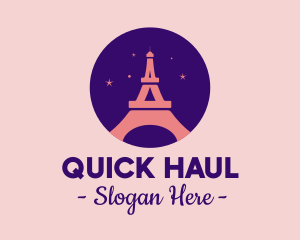 Romantic Paris Night  logo design