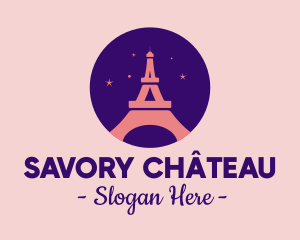 Romantic Paris Night  logo design