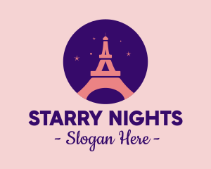 Romantic Paris Night  logo design