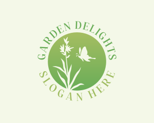 Butterfly Flower Garden logo design