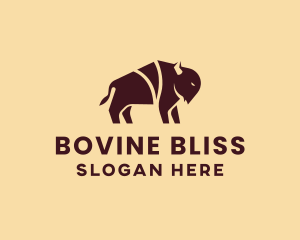 Bison Butcher Farm logo design