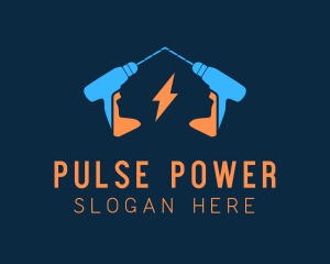 Electric Drill Power Tools logo design