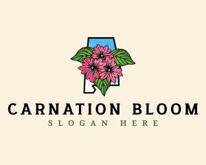 Alabama Botanical Flower logo design