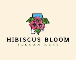 Alabama Botanical Flower logo design