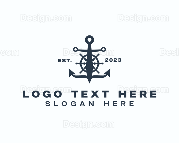 Marine Anchor Wheel Logo